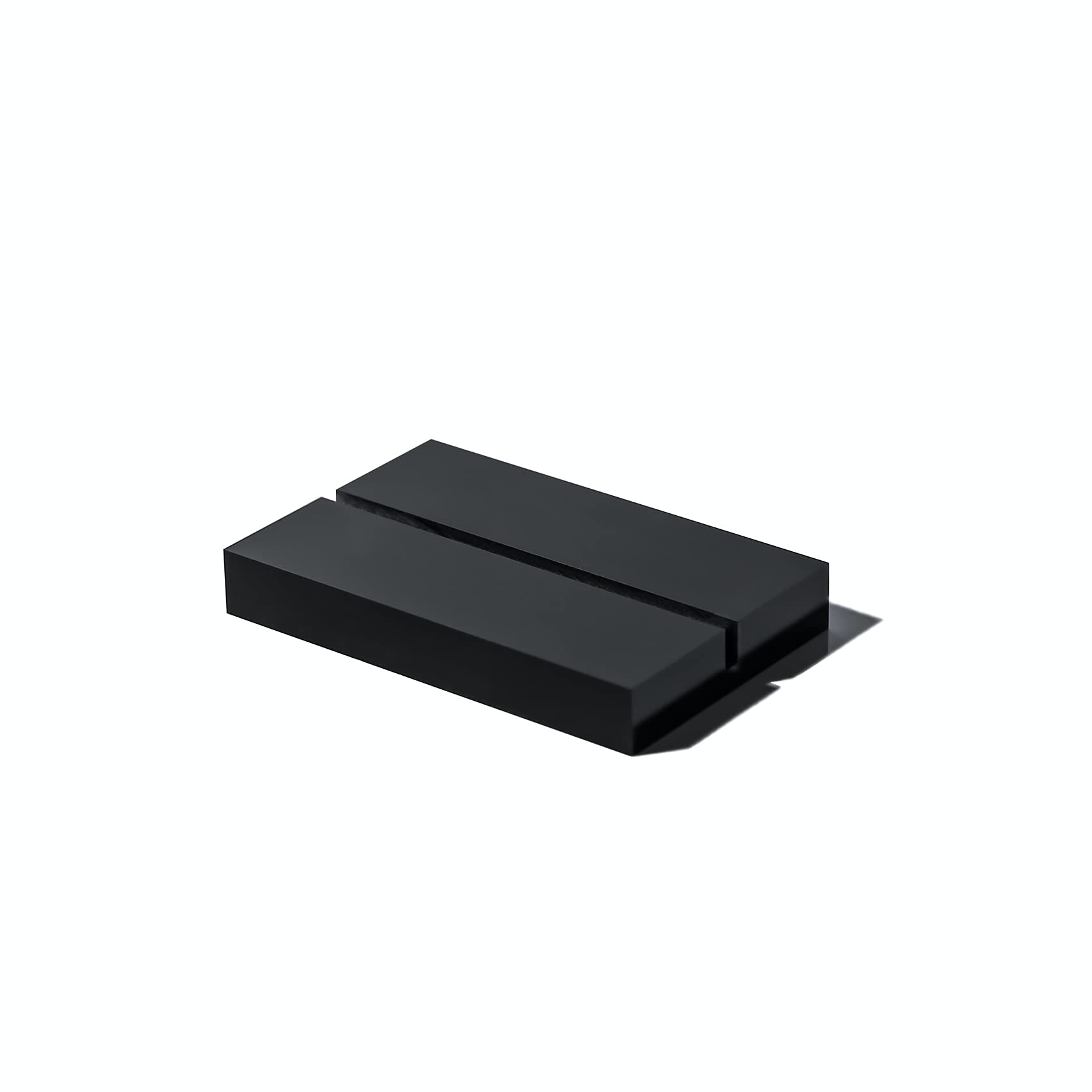 Photo 1 of UNIQOOO 3" Black Acrylic Stand | 10 Pack 3mm Slot Wedding Sign Holders, Perfect for Wedding, Table Number, Exhibition, Office, Restaurant, Business
