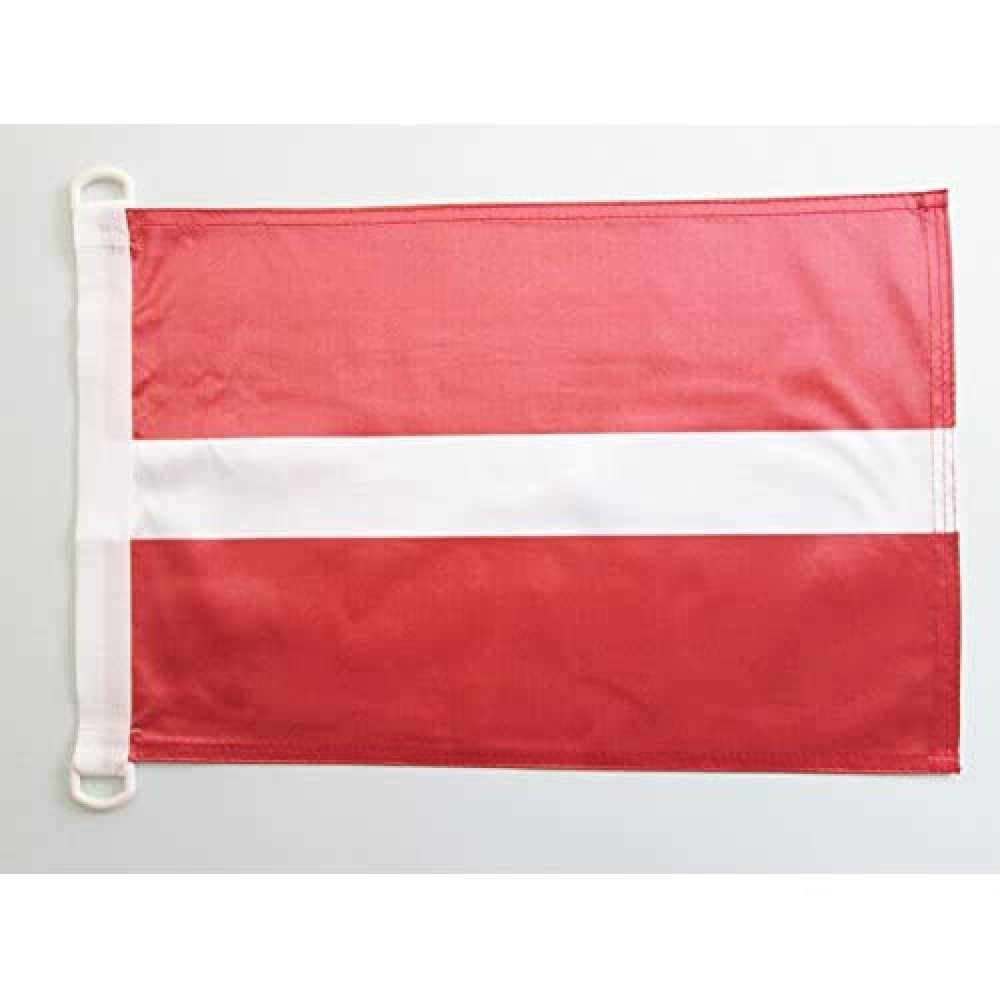 AZ FLAG - Latvia Nautical Flag - 18'' x 12'' - For Outdoor and Boat - Latvian Banner Knitted Polyester with Two Plastic Rings - Vivid Colors - 12x18 in - 45x30 Cm — image 1