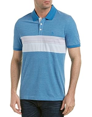 Mens Pieced Heritage Slim Fit Polo Shirt, Xl, Blue
