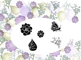 Card-io Begonia Garden Peg Stamps