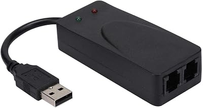 VBESTLIFE USB 2.0 56K Voice Fax Data External V.90 V.92 Modem for Win XP 7 8 10