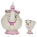 Hallmark Keepsake 2999QXD6479 Christmas Ornaments 2019 Year Dated, Disney Beauty and The Beast Mrs. Potts and Chip, Porcelain, Set of 2