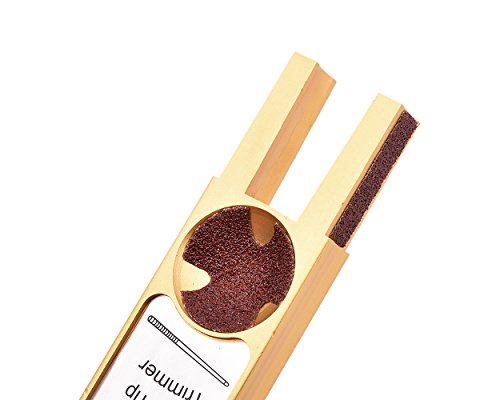 Ace Select Billiard Pool Cue Tip Shaper Tool, U Shaped 5 in 1 Scuffer Burnisher Multi Functional Cue Tip Trimmer for Cue Snooker Tips - Gold