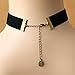 Lace Living Fashion Sexy Retro Black Victorian Cameo Pearl Bead Velvet Choker Necklace
