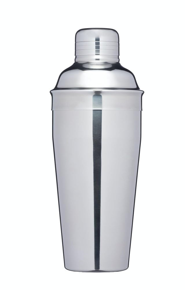 BarCraft Double-Walled Insulated Stainless Steel Cocktail Shaker with Recipe Leaflet, 500 ml (17.5 fl oz)