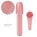 Silicone Facial Cleansing Brush, Waterproof Face Massager Electric Facial & Body Brush with 16 Sonic Patterns Deep Cleansing for All Skin Type (pink)