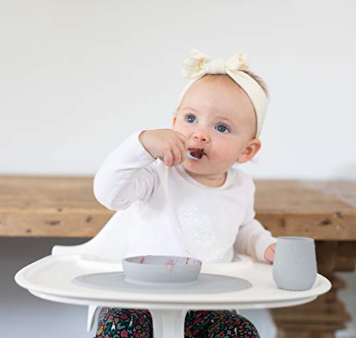 ezpz Tiny Spoon - Silicone Feeding Spoon Twin Pack (Lime)