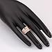 Elegant Women D¨¦cor Xmas Gift new classical rose gold plated spin white CZ filled copper ring size 8