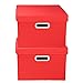 Household Essentials Fabric Storage Boxes with Lids and Handles