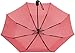 AOG DESIGN Teflon-Coated Travel Rain Umbrella & UV-Protected Light Compact Sun Umbrella, All-in-One Essential (Coral Pink)