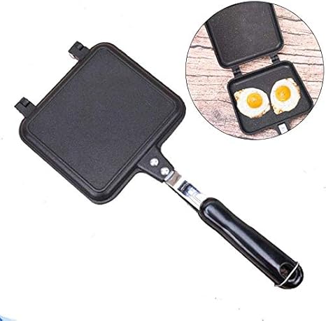 Amazon Ljs卵鍋ノンスティック誘導 ハンドルアンチスクラッチ付き両面多機能フライパン トースター朝食機ベーキングパン フライパン オンライン通販