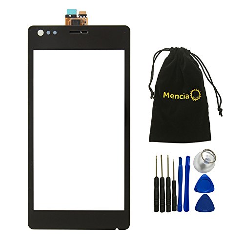 Mencia Phone Parts Touch Screen Glass Digitizer For Sony Xperia M C1904 C1905 C2004 C2005 with free tools (Not include LCD) (Black)