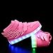 CIOR Kids Boy and Girl's 11 Color Wings Led Sneakers Light Up Flashing Shoes,102,06,35, 3 M US Little Kid, 02Pink
