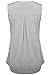 Office Tops for Women,Bepei Shirts with Pockets Sleeveless Tanks Loose Fit Gray L