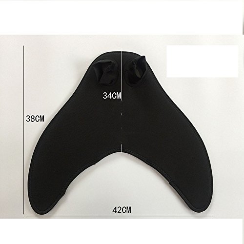 Qiyun Mermaid Swim Fin Mermaid Swim Fin, Kids Boys Swimming Diving Monofin Tails Fin Training Flippers, Blackcolour:Black; size:F
