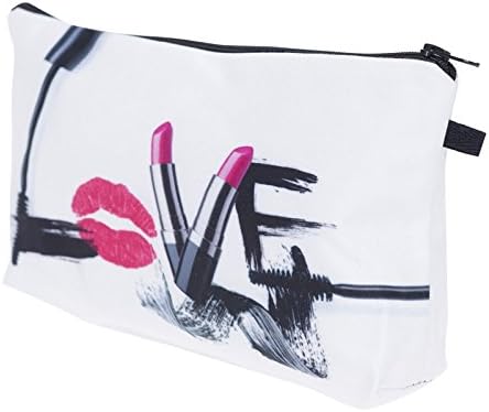 3D Printed Small Cosmetic Bag Accessories MakeUp Bags Travel Organizer Storage Brush Holder Cosmetics (Love)