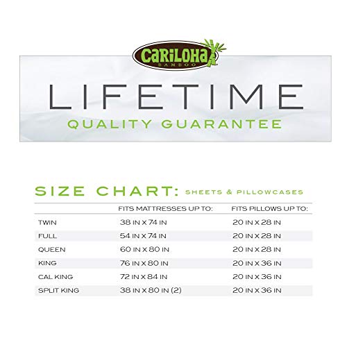 Cariloha Resort Bamboo Sheets 4 Piece Bed Sheet Set Luxurious Sateen