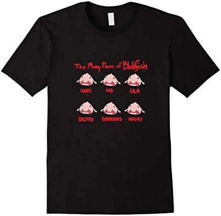 Men's The Many Faces Of Blobfish T Shirt Small Black