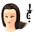 Mannequin Head 100% Real Human Hair for Cosmetology Training with Free Clamp Holder 16