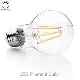FluxSmart LED Filament Edison Light Bulb - Dimmable Warm White 8W - 60W Equivalent A19 E26/27 Base 2700K (8)