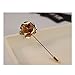 Sunny Home Men's Floral Golden Flower Lapel Stick Brooch Pin for Suit