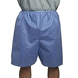 MediChoice Exam Shorts, Elastic Waist Band, Spunbond Meltblown Spunbond, XXL, Blue (Case of 50)