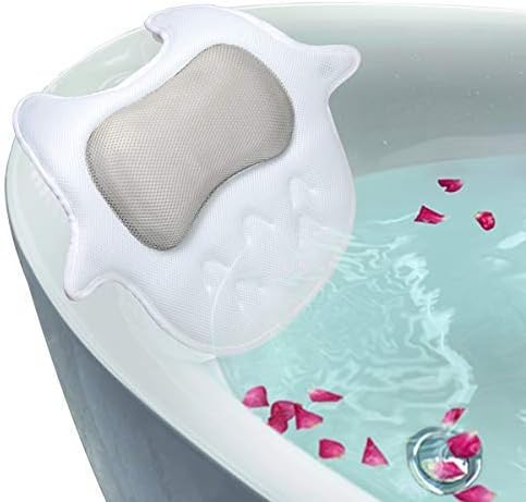 Bath Pillow For Tub,Non slip tub pillow for head, Machine Washable- Extra Large Size (17.7" x 17.7") Bath Pillow Cushion Provides Head, Neck, Shoulder Support in Tub.(Owl shape)