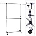 SONGMICS Adjustable Double Rods Garment Rack Rolling Hanging Clothes Racks with Brake Wheels ULLR41B