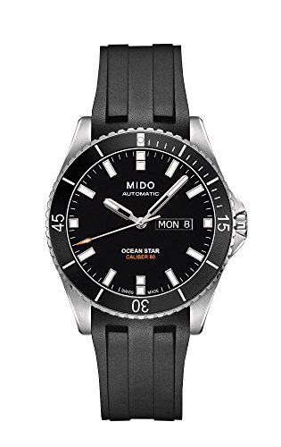 Mido Ocean Star Captain V M026.430.17.051.00 Black / Black Rubber Analog Automatic Men's Watch