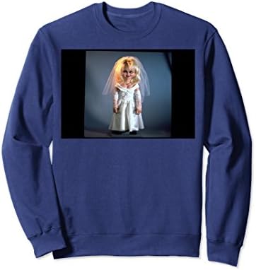 Unisex Bride of Chucky Tiffany Forward Pose Sweatshirt Medium Navy