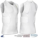CHAMPRO Tri-Flex Padded Shirt White Adult S BBJU9 BBJU9AWS