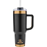 Pelican Hydration Pelican Porter™ 40 oz Vacuum Insulated Tumbler - Recycled Stainless Steel Double Wall Travel with Dual Lid, Powder Coated Insulated Coffee Mug For Hot Cold Drinks, Noir