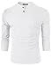 H2H Men's 3/4 Sleeve Henley T-Shirt Daily Wear WHITE US L/Asia XL (CMTTS0194)