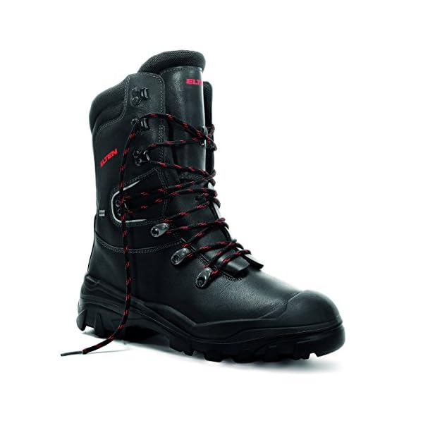 ELTEN Forststiefel Arborist GTX S3 CI, Damen und Herren, Leder, Stahlkappe, robust 43, Schwarz