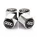 D&R® Anti-theft Wheel Tire Valve Stem Caps For Audi Black