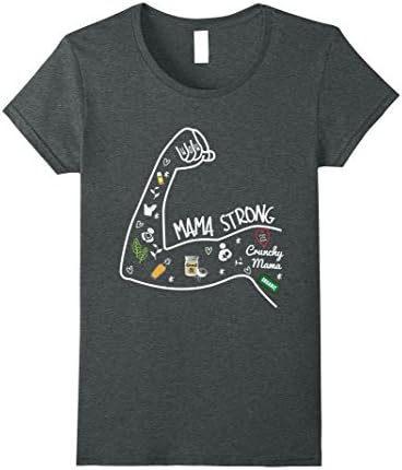 Womens Crunchy Mama Strong XL Dark Heather