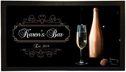 Personalised Bar Mat Custom Runner Gift Novelty Funny Beer Pub Champagne 17