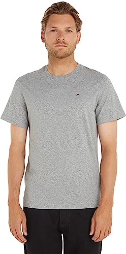 Homme Tjm Xslim Jersey Tee Dm0dm04411 T-shirt À Manches Courtes, Gris (Lt Grey Htr), M EU