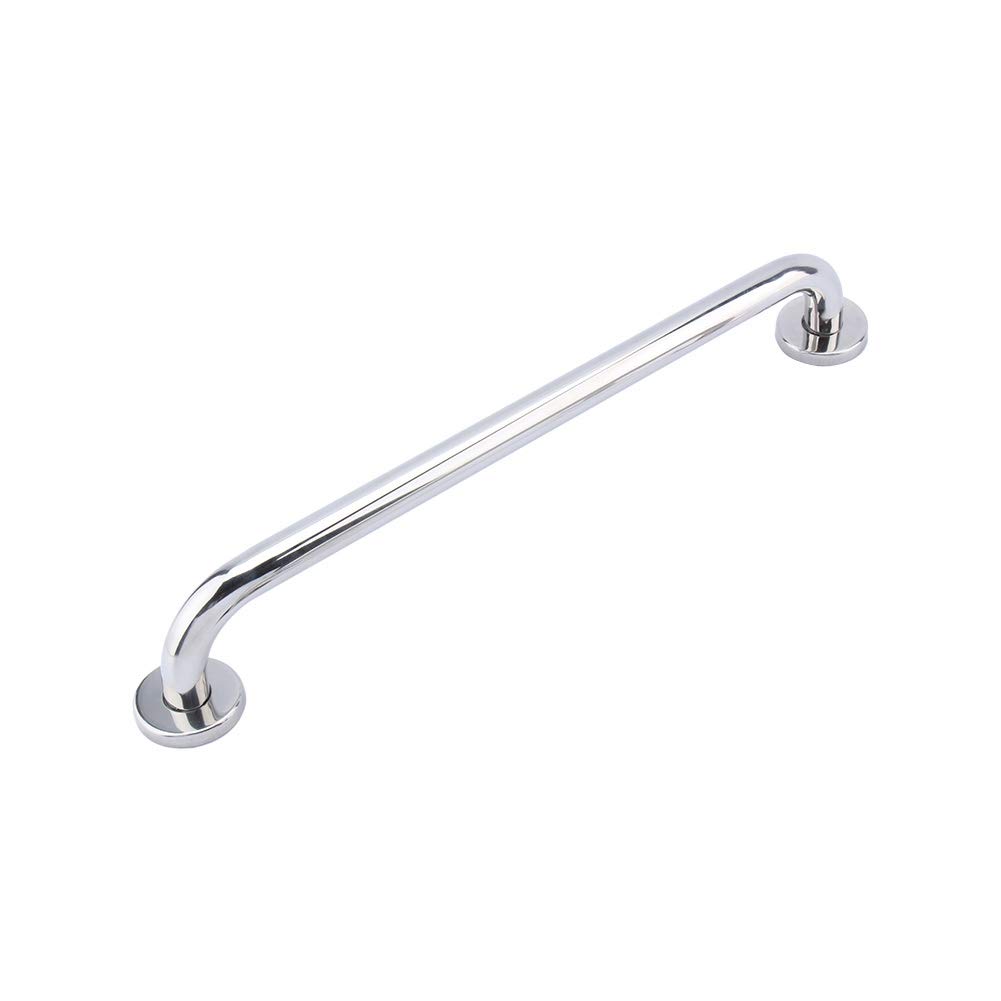 Stainless Steel Towel Bar Rail, 50cm Towel Bar Rail Wall Mounted Non-Slip Bathroom Shower Tub Handgrip Grab Bar (Silver)