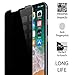Homy Privacy Screen for iPhone X XS 5.8 inch [2Pack] Premium Japanese Tempered Glass: 1x Black Out Dark Security, 1x Tinted High Clarity Anti Spy Private, BONUS 2x Camera Lens Protector, Case Friendly