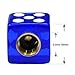 Dreamer Car Tire Valve Stems Caps Plastic Crystal Dice Design(blue,4pcs)