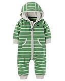 Carter's Baby Boys' Hooded Fleece Jumpsuit 6 Months,6 Months,Green