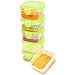 Elacra [6oz, 6-Pack] Baby Food Storage, Small Plastic Containers with BPA-Free Airtight and Leakproof Lids, Freezer & Microwave Safe