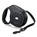 URPOWER 16.4 Feet Nylon Retractable Dog Leash with Nylon Ribbon Cord, Hand Grip, One Button Brake & Lock for Medium Dogs
