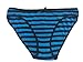 Nabtos Women's Sexy Cotton Underwear Panties Bikini Stripes Pack of 3 (Large/7, Blue Stripes)