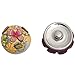 Souarts Mixed Round Polymer Clay Flowers Snap Button Jewelry Charms Pack of 12pcs