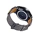 FayTop Luxury Flower Leather Watch Band for Women 20mm Samsung Watch Band 42mm Black Buckle for Galaxy Watch Active 40mm and Most 20mm Width Band Smartwatch/Traditional Watch Wristband Gray