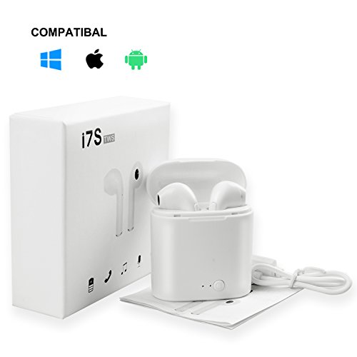 wireless bluetooth headphones, Mini Wireless Sports Earbuds/Stereo-Ear Sweatproof Earbuds with Noise Cancelling and Charging Case functi-Whiteon, Fit for iPhone Samsung iPad and Most Android Phones
