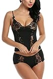 Avidlove Sexy Cami Lingerie Halter Stretch Babydoll Mini Sleepwear Lace Dress