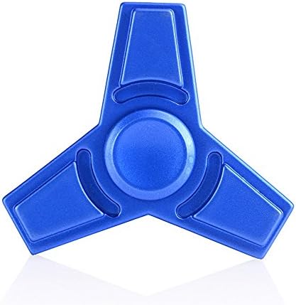 Baneethy Alloy Tri-Spinner Fidget Toy Best Stress Reducer Relieves ADHD EDC Hand Killing TimeToys (Blue)